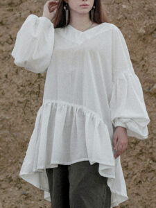 Oversized White Blouse for Women