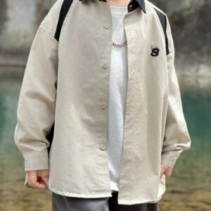 Kids Color Block Shirt Jacket