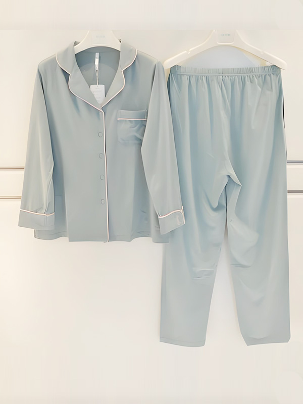 Kids Light Blue Long-Sleeve Pajama Set