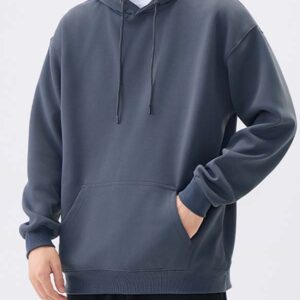 Men's Dark Gray Oversized Hoodie Soft Pullover Sweatshirt