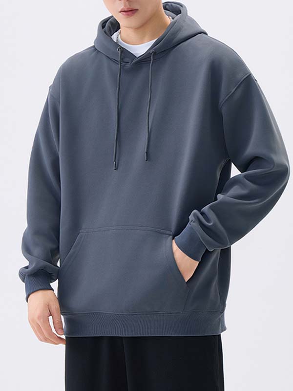 Men's Dark Gray Oversized Hoodie Soft Pullover Sweatshirt