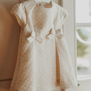 Girls' Quilted Dress Short-Sleeve Formal Dress