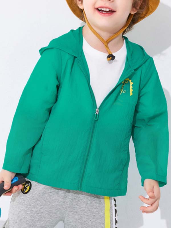 Kids Bright Green Hooded Jacket