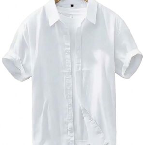 Men's White Short-Sleeve Shirt