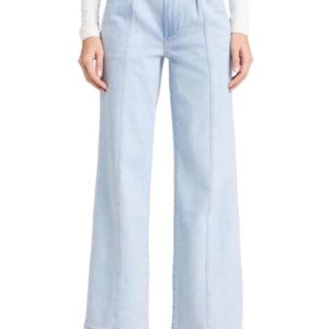 Light Blue High-Waisted Wide-Leg Jeans
