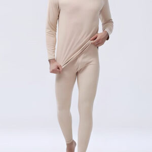 Men's Light Beige Fitted Thermal Set