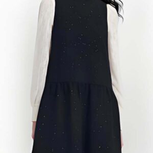 Black Sequin-Embellished Dress