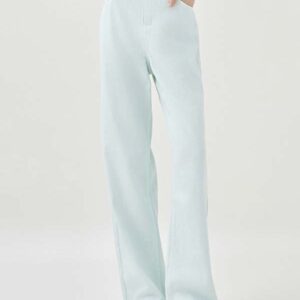 Light Blue Wide-Leg Jeans with Double-Stitched Seams