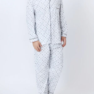 Men's Patterned Long-Sleeve Pajama Set